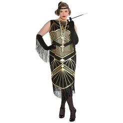 Coupon 🔥 Roaring 20's Art Deco Flapper Adult Costume by Amscan ⌛