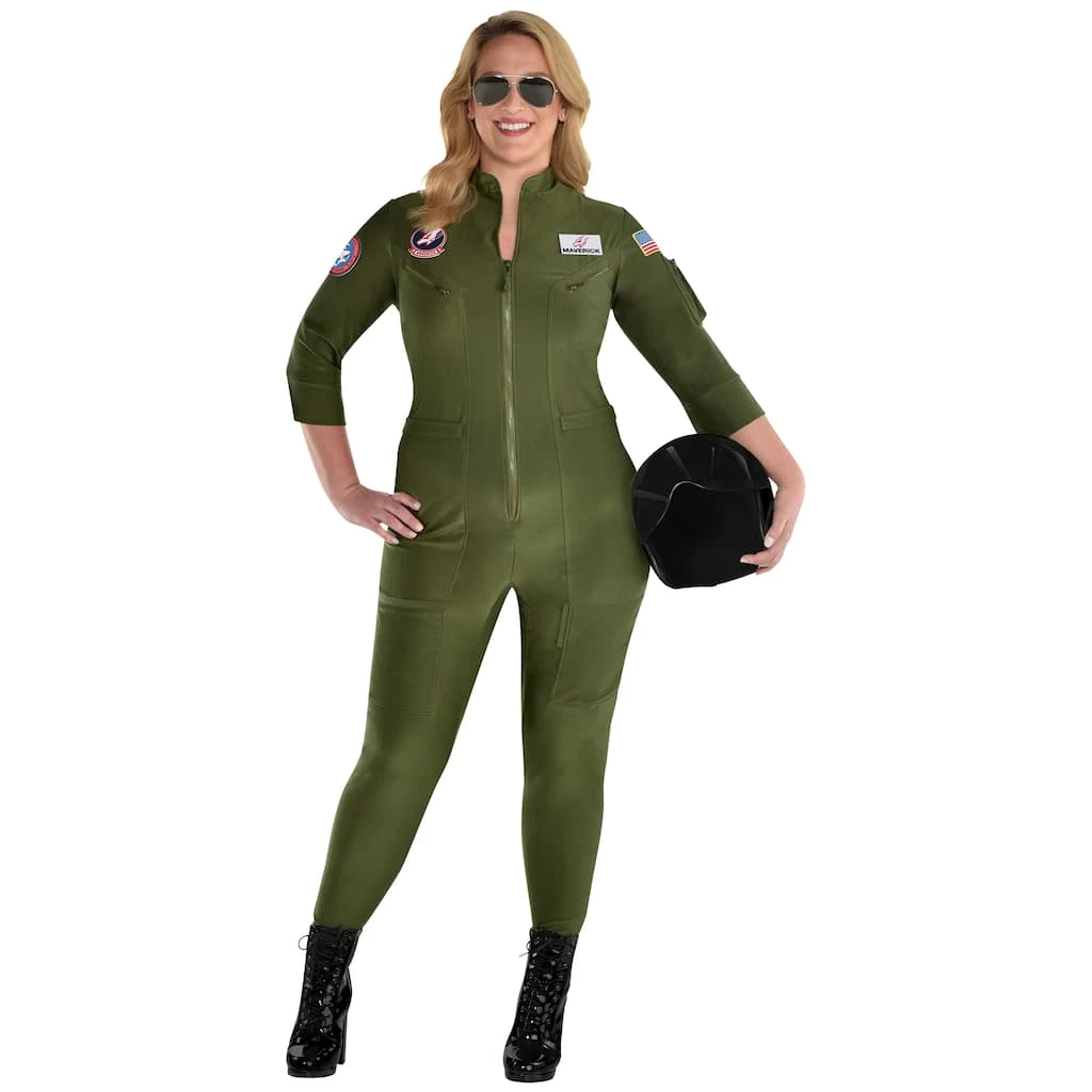 Outlet π― Adult π© Women's Top Gun Maverick: Flight Costume by Amscan π 1 Outlet π― Adult π© Women's Top Gun Maverick: Flight Costume by Amscan π
