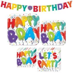 Promo 💯 Birthday Balloons Tableware Kit by Amscan 🔔