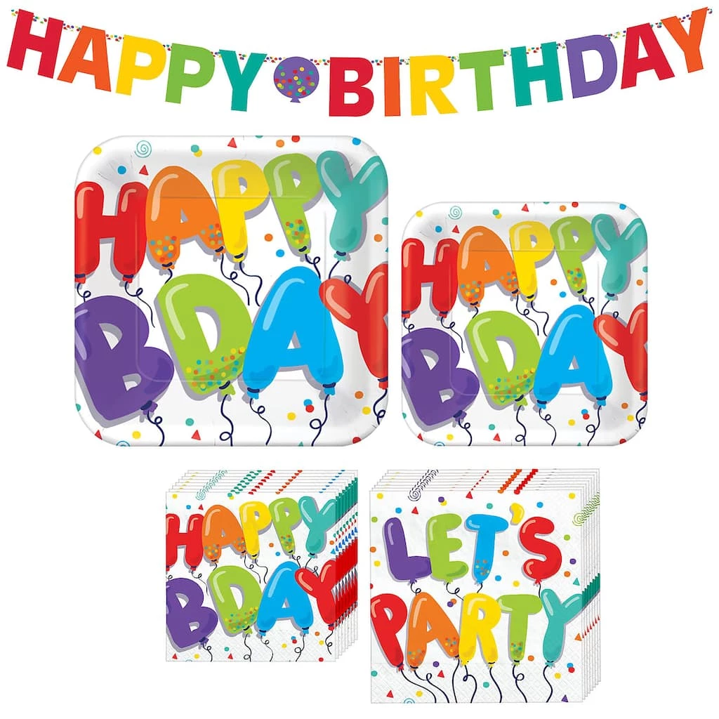 Promo π― Birthday Balloons Tableware Kit by Amscan π 1 Promo π― Birthday Balloons Tableware Kit by Amscan π