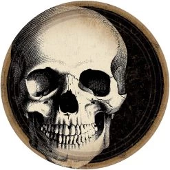 Budget ✨ 9" 🧛 Halloween Boneyard Round Plates, 60ct. by Amscan ✔️