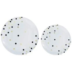 New 💯 Round Hot Stamped Plastic Plates Multipack by Amscan 👍 -Amscan Sales Shop D521315S 1