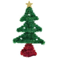 Promo 🧨 Small 3D 🔔 Christmas Tinsel Tree by Amscan 🛒