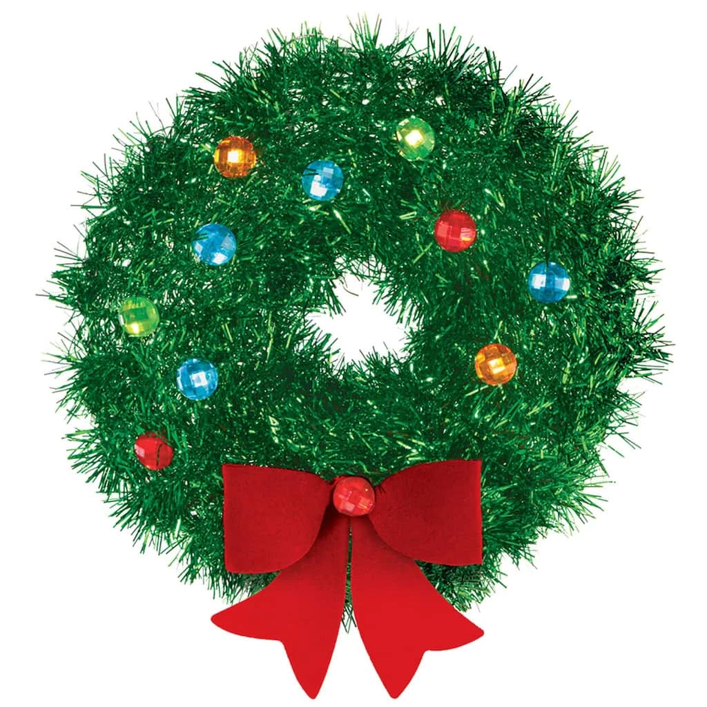 Buy 𧨠6.5" Tinsel Wreath π Christmas Decoration by Amscan π 1 Buy 𧨠6.5" Tinsel Wreath π Christmas Decoration by Amscan π