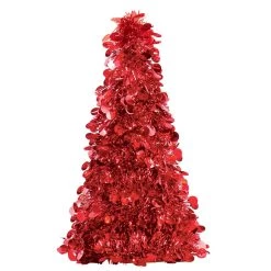 Cheap 🎁 Small Red 🔔 Christmas Tinsel Tree by Amscan ❤️