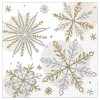 Promo 🛒 Christmas Shining Snow Beverage Napkins, 80ct. by Amscan 🥰
