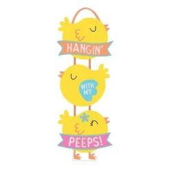 Buy 🔥 Hanging With My Peeps Easter Triple Hanging Sign by Amscan 🔥