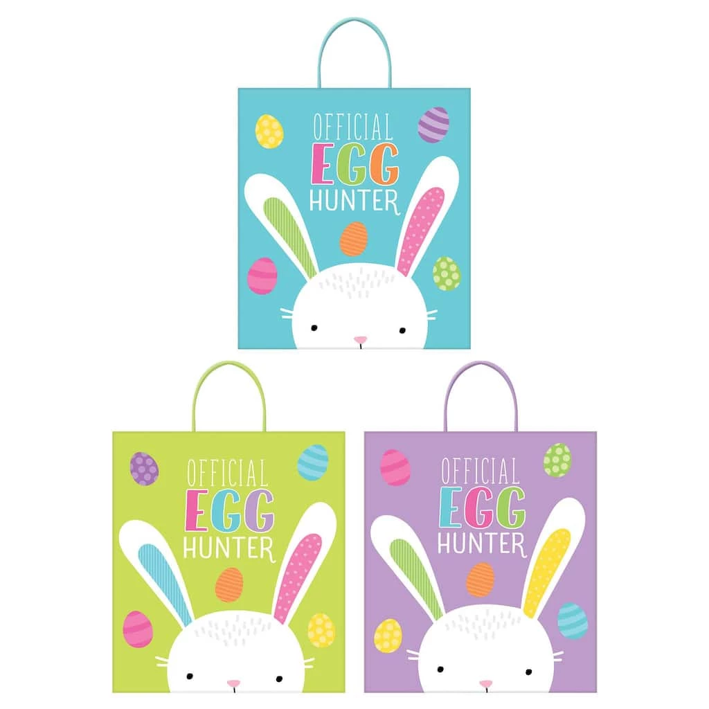 Budget 🧨 Multicolor Easter Egg Hunt Plastic Bags, 9ct. by Amscan 🥰 1 Budget 🧨 Multicolor Easter Egg Hunt Plastic Bags, 9ct. by Amscan 🥰