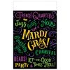 Outlet ⭐ 84" Mardi Gras Good Times Plastic Table Cover by Amscan 🔔