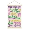 Budget ⭐ Mardi Gras Hanging Canvas Sign by Amscan 🧨