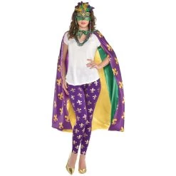 Best Sale 🥰 Mardi Gras Deluxe Cape by Amscan ⌛