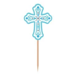 Coupon 🎁 Blue Communion Party Picks by Amscan 🔥