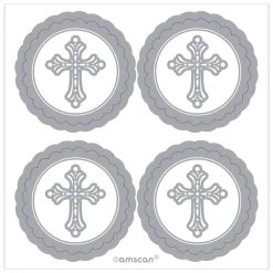 Outlet 💯 Silver Religious Sticker Labels by Amscan 🔥