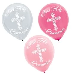 Top 10 🔥 12'' Pink First Communion Latex Balloons, 45ct. by Amscan ⭐