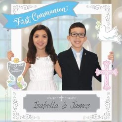 Best Pirce 🤩 Giant Customizable First Communion Photo Frame Kit by Amscan 👍