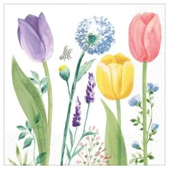 Wholesale 🎁 Spring Tulip Garden Beverage Napkins, 80ct. by Amscan 🔥