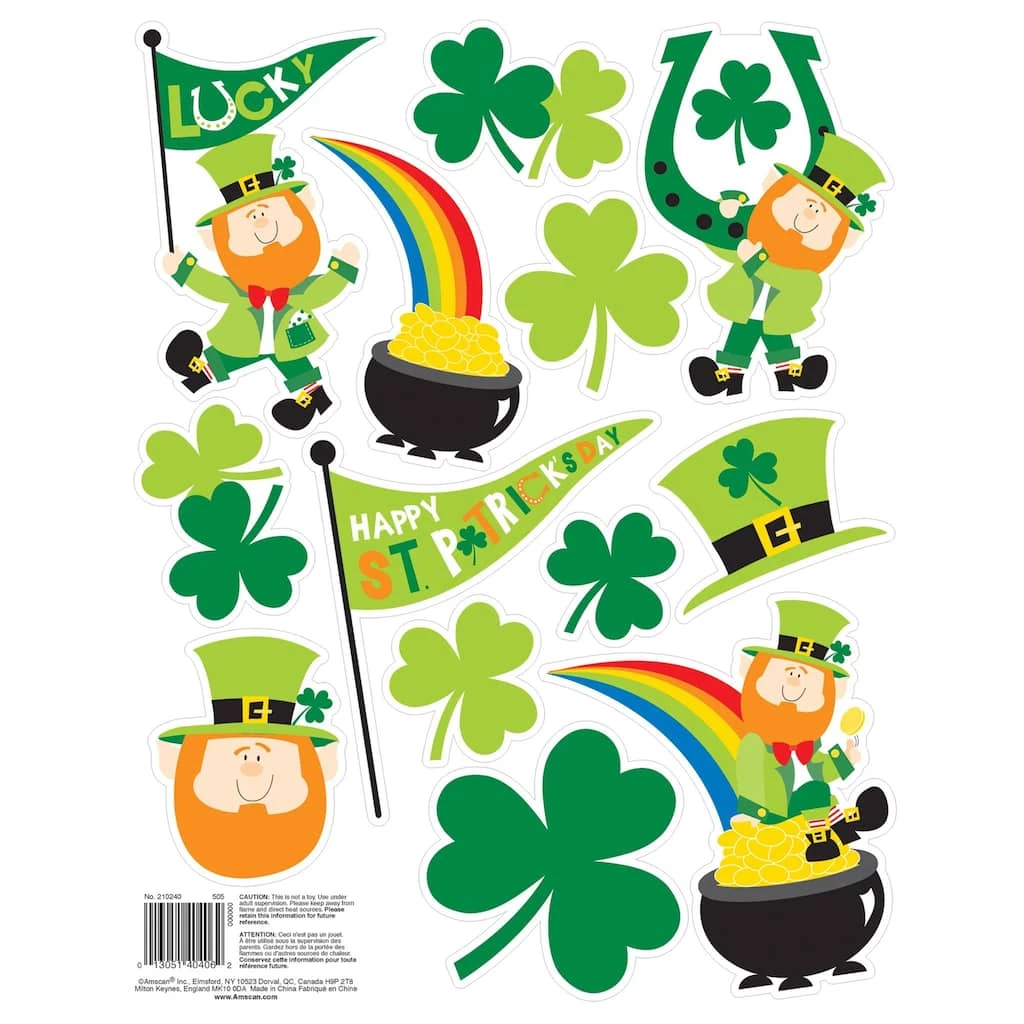 Deals βοΈ St. Patrick's Day Vinyl Leprechauns Window Decorations by Amscan π 1 Deals βοΈ St. Patrick's Day Vinyl Leprechauns Window Decorations by Amscan π
