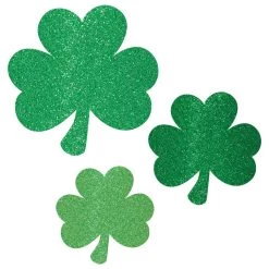 Coupon 🔥 St. Patrick's Day Glitter Shamrock Cutouts, 50ct. by Amscan 🎉