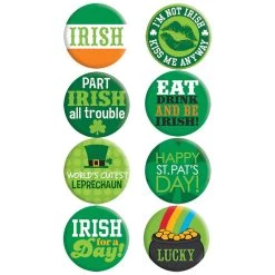 Flash Sale ✔️ St. Patrick's Day Party Buttons, 24ct. by Amscan 🔔