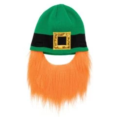 Wholesale 😍 St. Patrick's Day Beanie with Beard, 2ct. by Amscan ✨