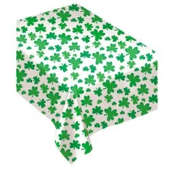 Brand new 🎉 90'' x 54'' St. Patrick's Day Shamrocks Flannel-Backed Vinyl Table Cover, 2ct. by Amscan 🔔