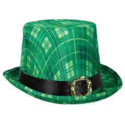 New ✨ St. Patrick's Day Green Plaid Top Hat by Amscan 🧨