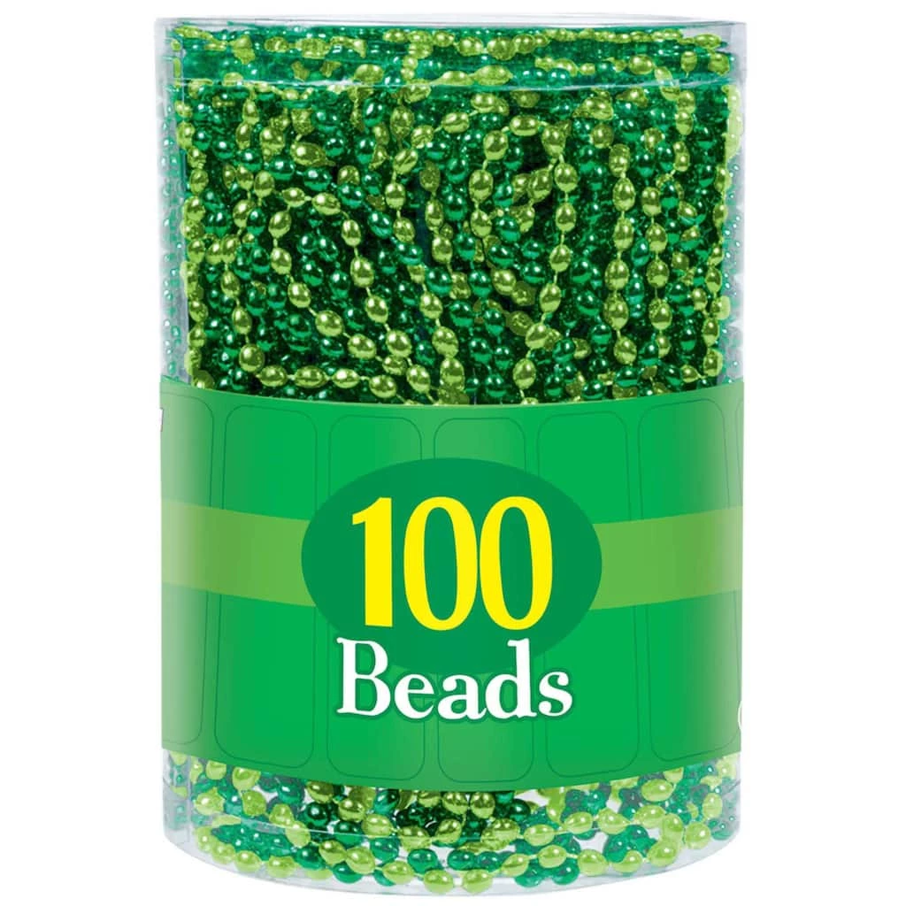 Brand new π St. Patrick's Day Green Bead Necklaces, 100ct. by Amscan π 1 Brand new π St. Patrick's Day Green Bead Necklaces, 100ct. by Amscan π