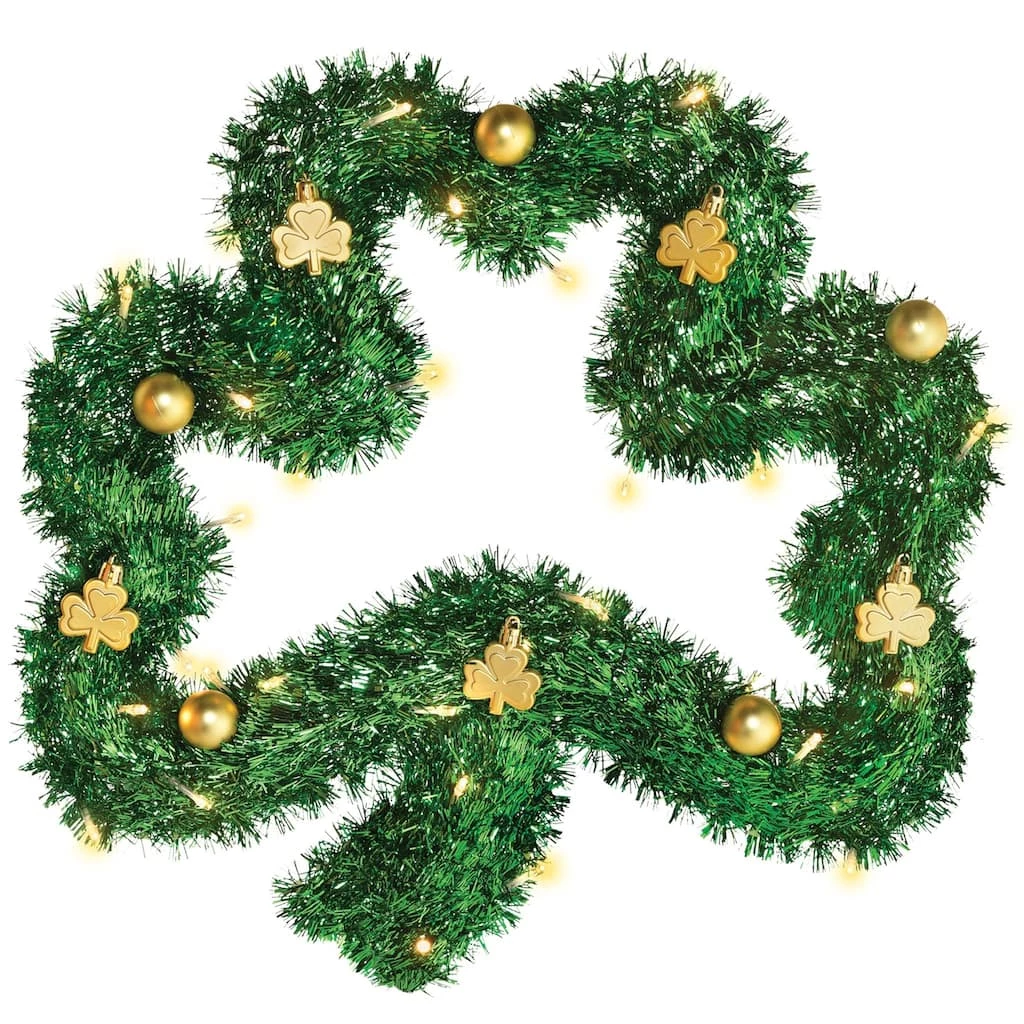 Best Sale 𧨠22'' St. Patrick's Day Light Up Tinsel Shamrock Wreath by Amscan β 1 Best Sale 𧨠22'' St. Patrick's Day Light Up Tinsel Shamrock Wreath by Amscan β