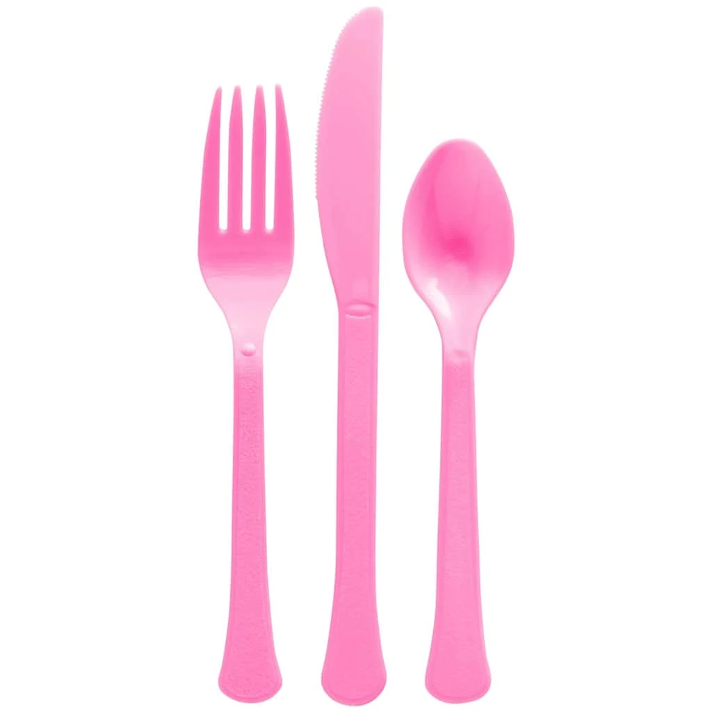 Best deal 👏 Bright Pink Heavy Weight Plastic Cutlery Assortment, 160ct. by Amscan 🥰 1 Best deal 👏 Bright Pink Heavy Weight Plastic Cutlery Assortment, 160ct. by Amscan 🥰