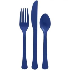 Best deal 🔥 Navy Heavy Weight Plastic Cutlery Assortment, 160ct. by Amscan 🌟