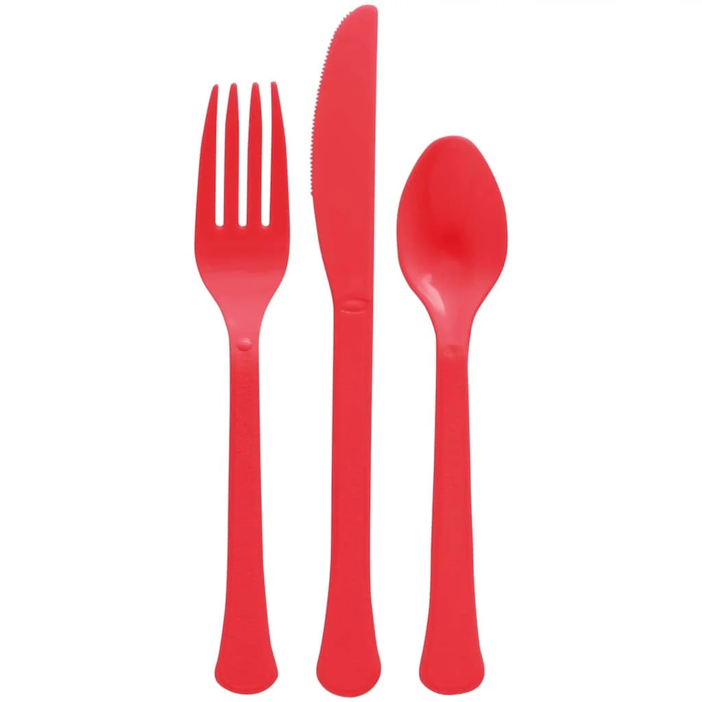 Flash Sale 🥰 Apple Red Heavy Weight Plastic Cutlery Assortment, 160ct. by Amscan 🔔 1 Flash Sale 🥰 Apple Red Heavy Weight Plastic Cutlery Assortment, 160ct. by Amscan 🔔