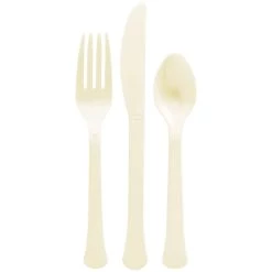 Wholesale 🛒 Vanilla Creme Heavy Weight Plastic Cutlery Assortment, 160ct. by Amscan 🔔