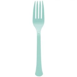 Cheapest 🤩 Robin's Egg Blue Heavy Weight Plastic Forks, 150ct. by Amscan 😀