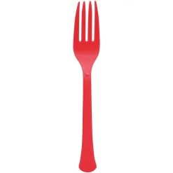 Deals 😍 Apple Red Heavy Weight Plastic Forks, 150ct. by Amscan ✨