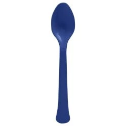 Flash Sale 😀 Navy Heavy Weight Plastic Spoons, 150ct. by Amscan ❤️