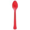 Outlet 🌟 Apple Red Heavy Weight Plastic Spoons, 150ct. by Amscan 😀