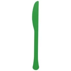 Buy 🧨 Festive Green Heavy Weight Plastic Knives, 150ct. by Amscan 🛒