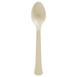 Cheapest 😍 Vanilla Creme Heavy Weight Plastic Spoons, 150ct. by Amscan 🎁