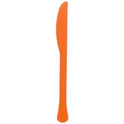 Deals 👏 Orange Peel Heavy Weight Plastic Knives, 150ct. by Amscan 🔔