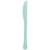 Promo ❤️ Robin's Egg Blue Heavy Weight Plastic Knives, 150ct. by Amscan 🛒