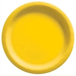 Wholesale 👍 10" Yellow Sunshine Round Paper Plates, 80ct. by Amscan 🤩