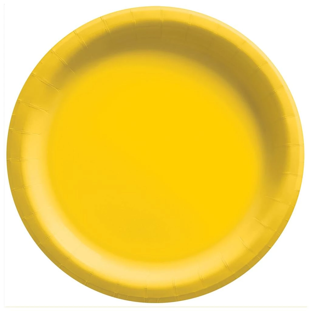 Wholesale 👍 10" Yellow Sunshine Round Paper Plates, 80ct. by Amscan 🤩 1 Wholesale 👍 10" Yellow Sunshine Round Paper Plates, 80ct. by Amscan 🤩