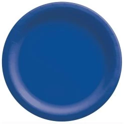 Promo 😉 10" Bright Royal Blue Round Paper Plates, 80ct. by Amscan 👏