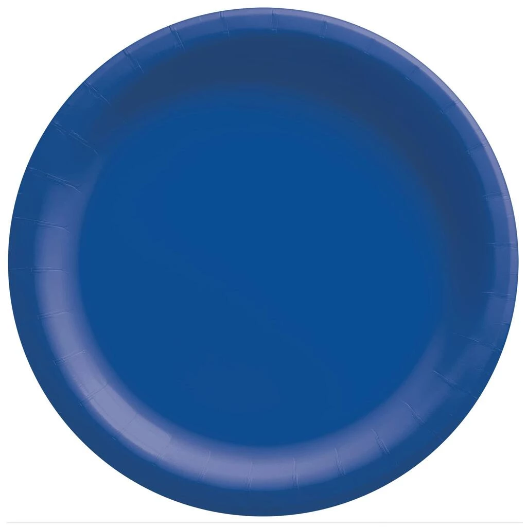 Promo π 10" Bright Royal Blue Round Paper Plates, 80ct. by Amscan π 1 Promo π 10" Bright Royal Blue Round Paper Plates, 80ct. by Amscan π