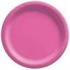 Promo 💯 10" Bright Pink Round Paper Plates, 80ct. by Amscan ⭐