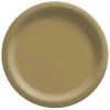 New 🥰 10" Gold Round Paper Plates, 80ct. by Amscan ✔️