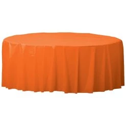 Discount 🤩 84" Orange Peel Round Plastic Table Cover, 6ct. by Amscan 😀