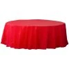 Cheap ❤️ 84" Apple Red Round Plastic Table Cover, 6ct. by Amscan 🎁
