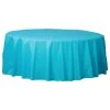 Hot Sale 😀 84" Caribbean Blue Round Plastic Table Cover, 6ct. by Amscan 😀