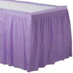 Flash Sale 🧨 Lavender Plastic Table 👗 Skirt, 2ct. by Amscan 🤩